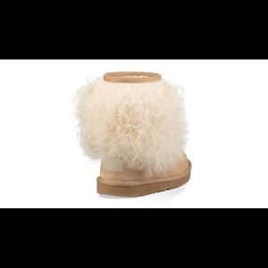 Ugg fluff Mongolian fur girls sz 4 new